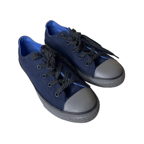 Converse Blue & Gray Kids Low Top Sneakers Size 3 - Picture 1 of 16